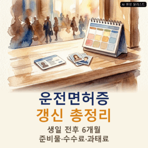 운전면허증 갱신 방법 2026: 갱신기간·준비물·수수료·과태료 정리