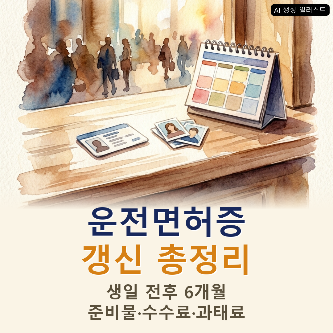 운전면허증 갱신 방법 2026: 갱신기간·준비물·수수료·과태료 정리