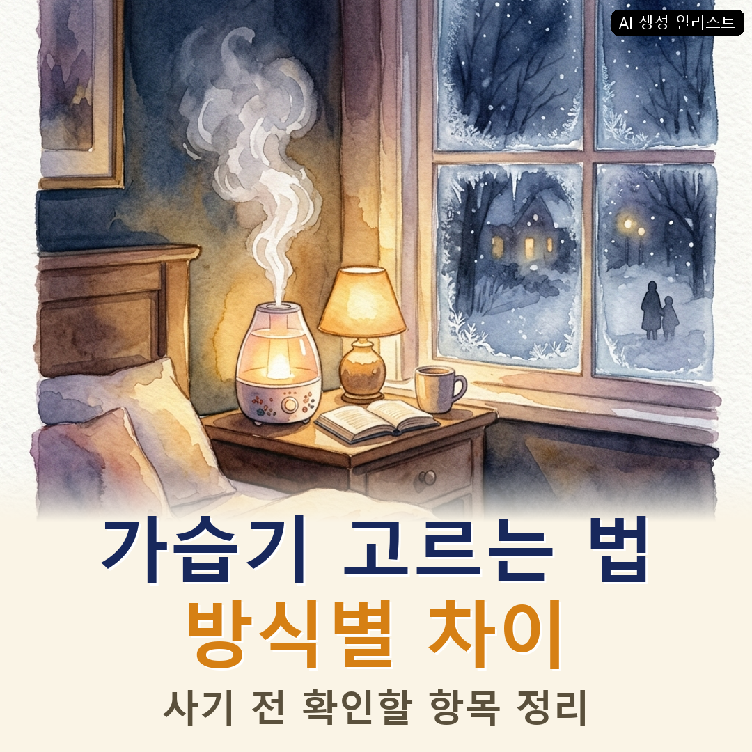 가습기 고르는 법 2026: 가습 방식별 차이와 사기 전 확인할 것, 리콜 조회까지