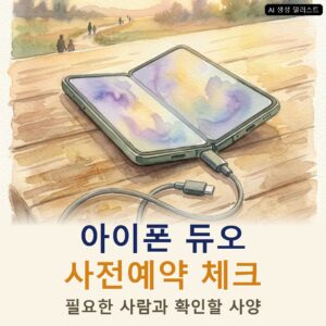 아이폰 듀오 사전예약 전 확인할 것: 필요한 사람과 사양 정리